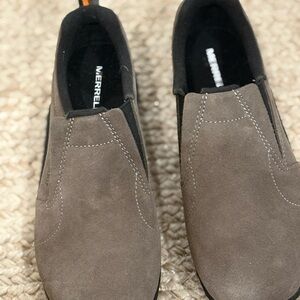 Merrell Boy’s Gunsmoke brown Jungle Moc Shoes